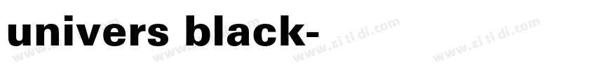 univers black字体转换 univers black字体转换
